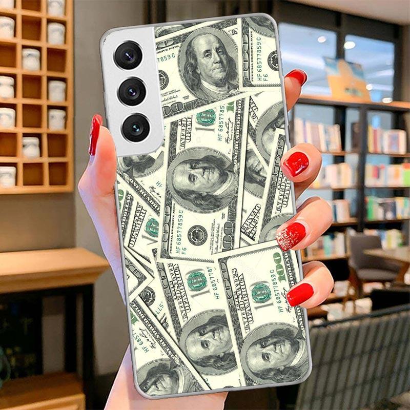 Banknote Dollar Cash Money Cover Phone Case For Samsung Galaxy S26 S25 Edge S24 Ultra S23 S22 Plus S21 S20 FE Soft Fundas Shell