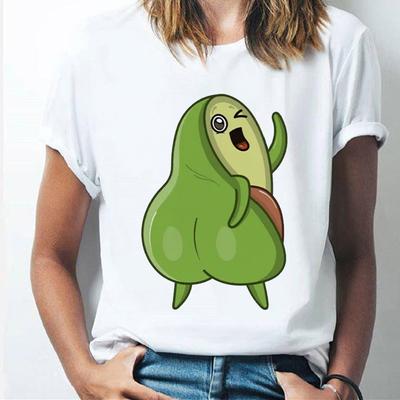 Avocado Butt Printed Women T-Shirt Clothing Summer Tshirt Femme Tops Harajuku Graphic T Shirt Aesthetic Camisetas De Mujer