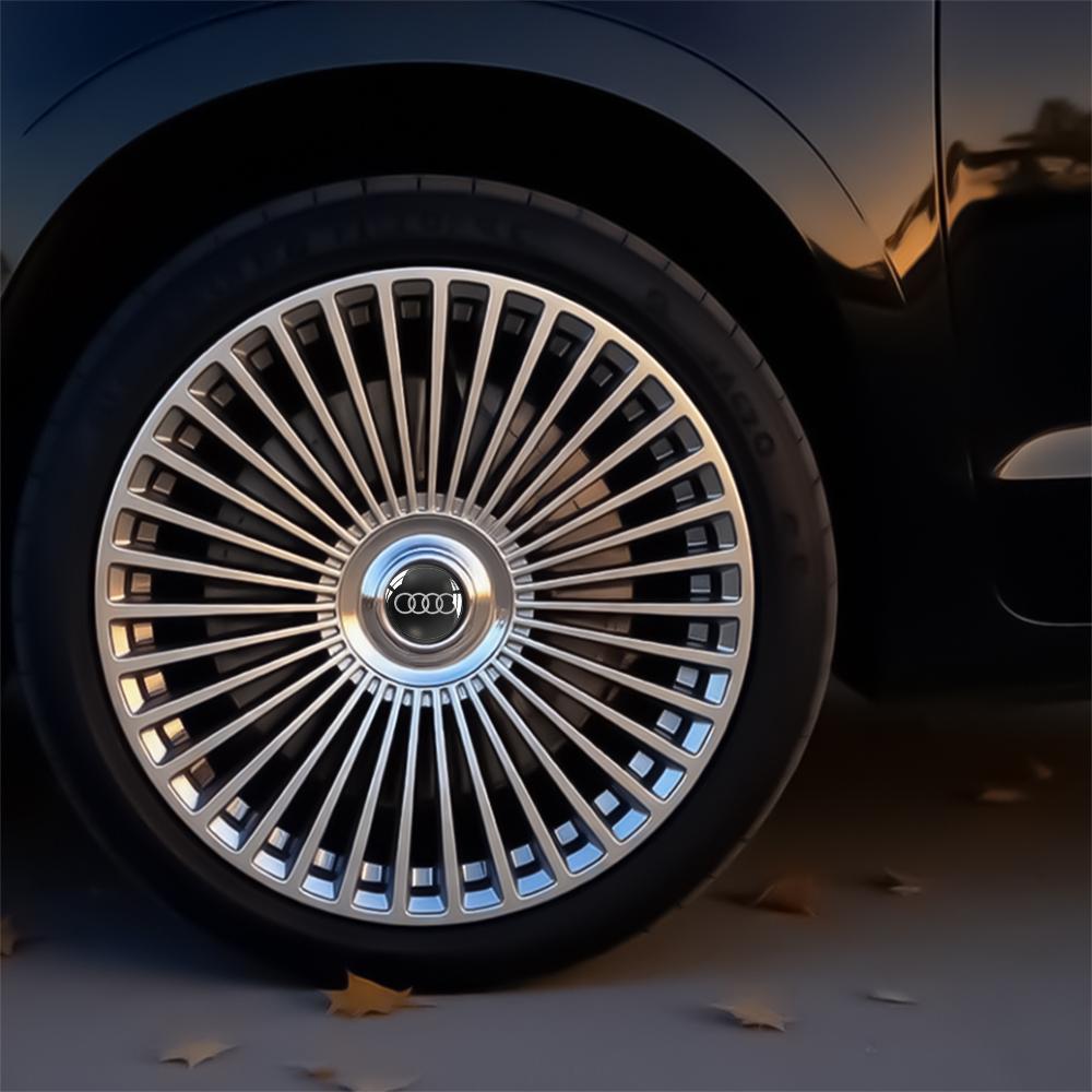 4PCS Car Wheel Center Hubcaps For Audi A6 C6 A4 B7 A5 B8 A3 A1 Sline C5 Q3 8P 8V Q5 B7 B6 Q7 A7 A8 S3 Q6 RS S4 Q4 B9 B5 B3 B4 8L