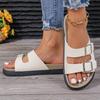 Fashion 2025 New Classic Buckle Strap Slippers Woman Soft Cork Footbed Thong Sandals Ladies Brand Design Comfort Beach Flip Flop Shoes