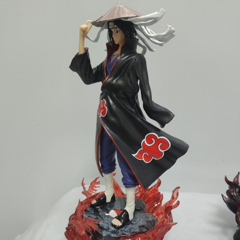 25cm Animation Naruto Figure Statue Standing posture Door God Itachi Uchiha GK Miniature Action Figure Plaything Collect Celebration Xmas Present