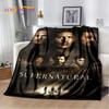 3D SPN Supernatural Zeichen Dean Sam Decke, Weiche Überwurfdecke für Zuhause Schlafzimmer Bett Sofa Picknick Reise Büro Abdeckung Kindergeschenk