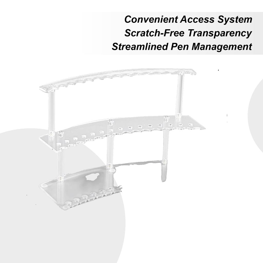 Stiftehalter 30 Fächer Acryl Stifteorganizer Bleistifthalter Klarer Aufbewahrungsorganizer Schreibtischzubehör für Marker Schreibwarenzubehör
