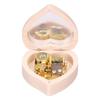 Wood Heart Shape Music Box Musical Box for Birthday Christmas New Year Girlfriend Lover Gift