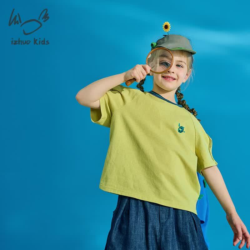 Xiao Ruzhe 2026 Unisex Kids Pure Cotton Summer T-Shirt 110 cm