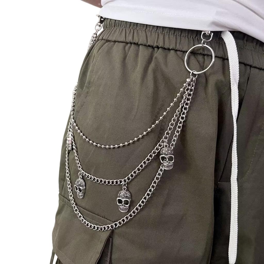 Punk Metal Skull Decorative Waist Chain Women's Multi-layer Chain Trouser Chain Spot
