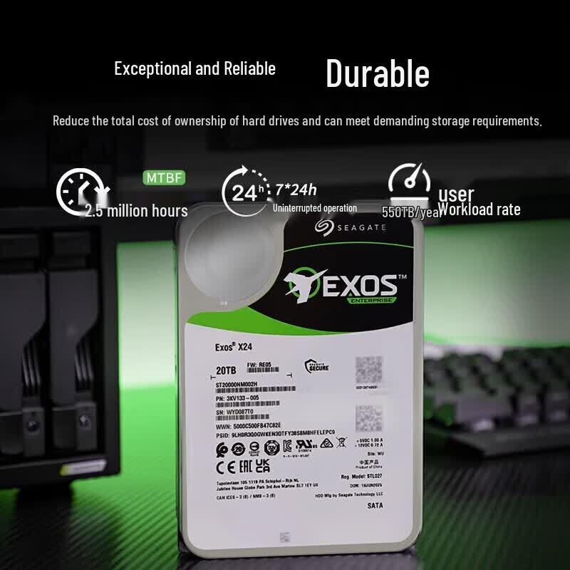 Seagate Exos X24 20TB Enterprise SATA HDD