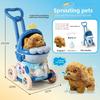 Childrens Plush Bunny Toy With Electric Push Cart For Babies And Toddlers