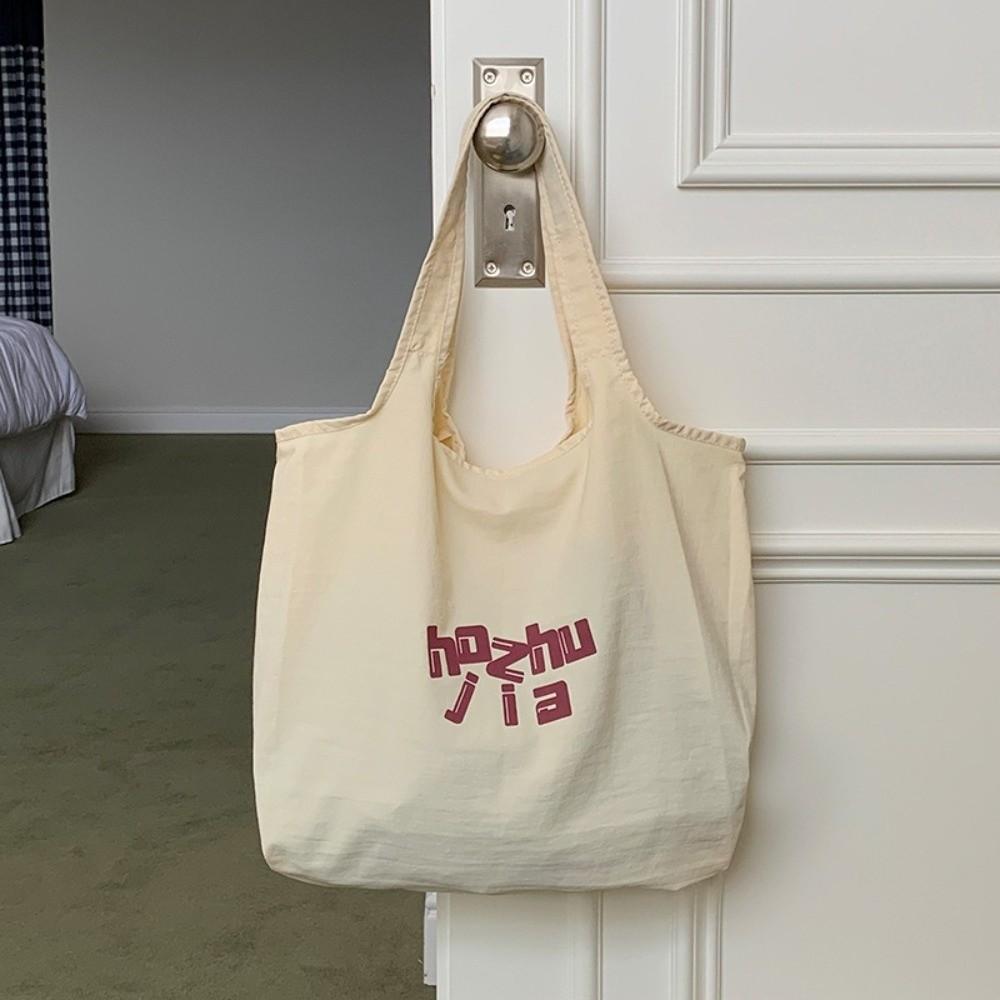 Lightweight Letter Shoulder Bag Casual Commute Handbags Fashion Nylon Tote Bags  Women