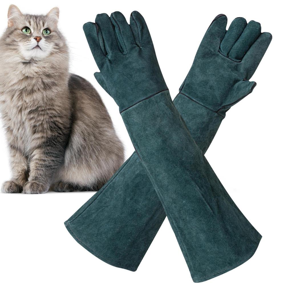 Animal Handling Gloves Build Trust and Protect Your Cat Grooming Gloves Durable Dog Bit Sleeves that are Resistant to Holes and Scratches Pet Trapping