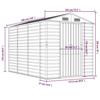 VidaXL Garden Shed, Tool Shed with Handles, Tool Shed with Sloping Roof, Patio Storage Shed, Grey 3188244