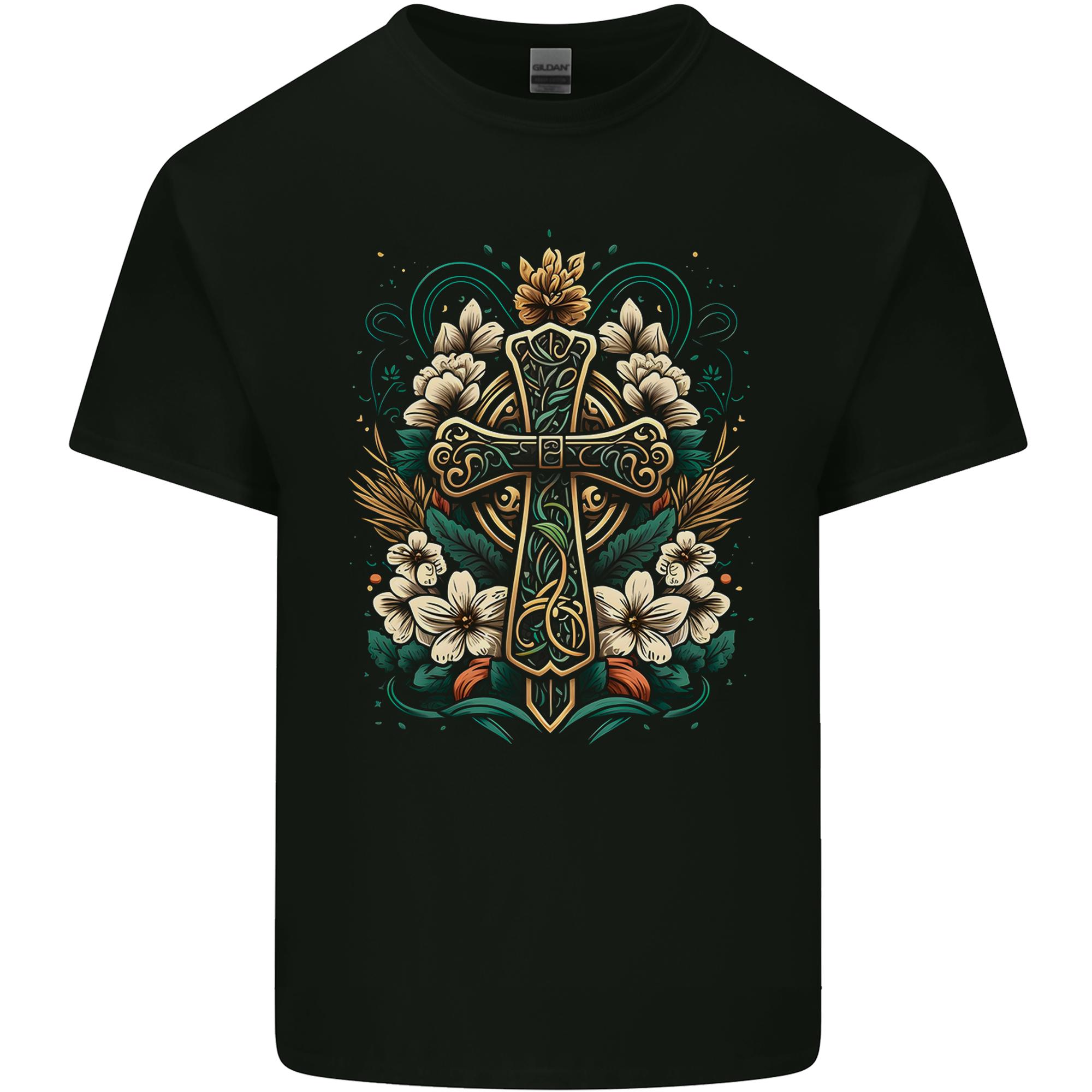 A Celtic Cross Unisexs Light Cotton TShirt S