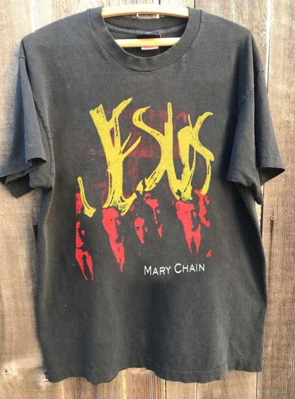 THE JESUS AND MARY CHAIN 1992 Tour Rare Design Charcoal Unisex Shirt KH16538 L