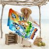 Bluey's Soccer Fun Customize Text Beach Towel Super Soft & Absorbent