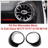 Car Dashboard Air AC Conditioner Outlet Vent Decoration Frame Ring Cover Trim For Mercedes Benz A CLA Class W177 V177 C118 W118