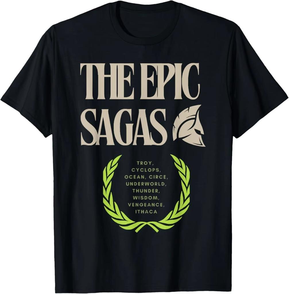 The Epic Sagas Gift Odysseus Musical T-Shirt Design Unisex Streetwear Cotton Summer Mens Women Top Tee Short Sleeve Clothing Y2k