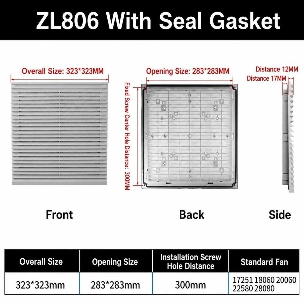 Waterproof Vent Grille ABS Fan Grille Air Ventilation System Air Vent  Fan Cooling