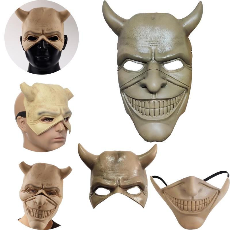 The Phone Black Latex Mask Horror Movie Halloween Party Props Eyemask Facemask
