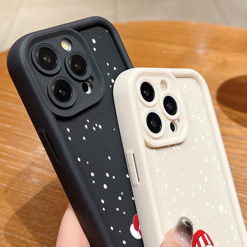 Christmas Snowman Soft TPU Phone Case For iPhone Air 16e 17 16 15 14 Pro Max 13 12 Pro 15 16 14 Plus Shockproof Silicone Cover