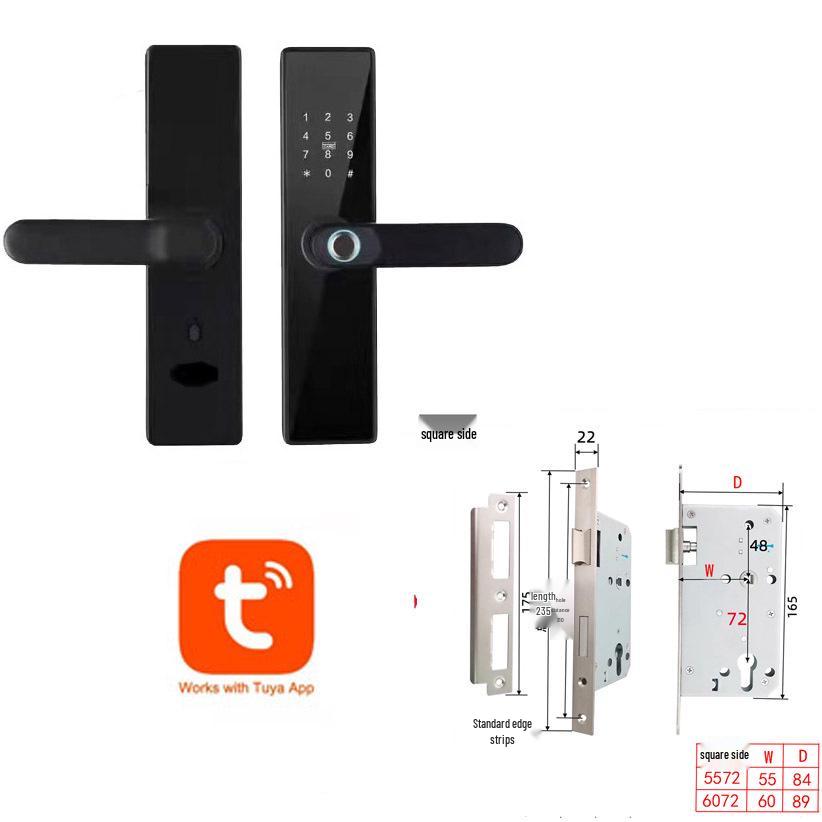 Mehrsprachiges Smart-Fingerabdruck-Türschloss mit Graffiti-Design