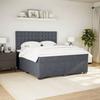 Cadre de lit avec matelas - Maison Exclusive - Velours gris foncé - 180x200cm - Tête de lit réglable