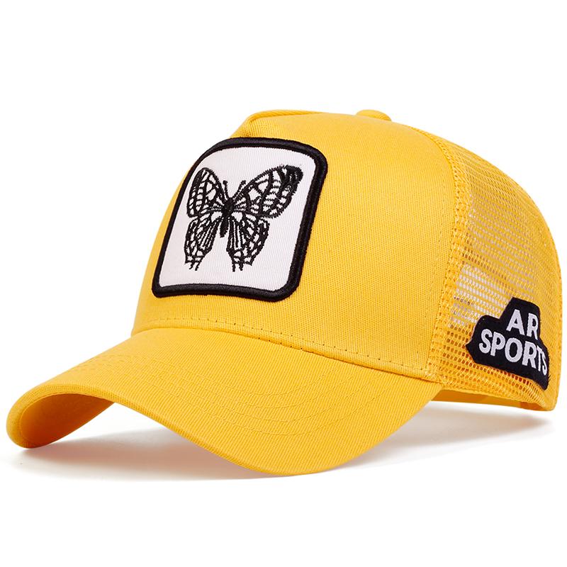 Unisex Butterfly Embroidery Baseball Net Caps Spring And Summer Outdoor Adjustable Casual Hats Sunscreen Hat
