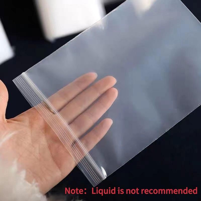100Pcs/lot Small Zip Lock Plastic Bags Transparent Bag Reclosable Vacuum Storage Bag Clear Bags Ziplock Food Storage Zip Bags