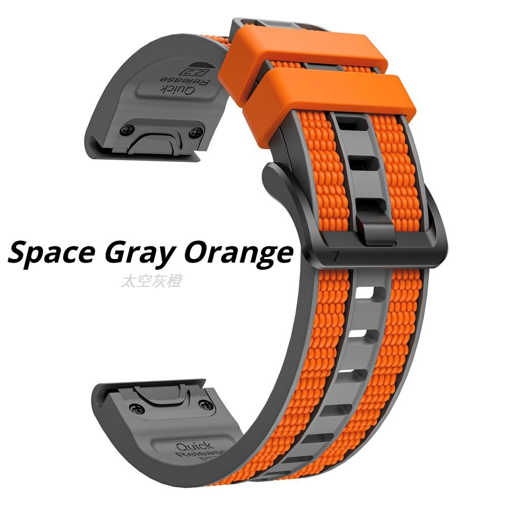 QuickFit 22mm 26mm Two-tone Sports Silicone Watch Band For Garmin Fenix 8 Pro 51mm 47mm E 7 7X 6 6X/Epix Gen 2 Strap Bracelet