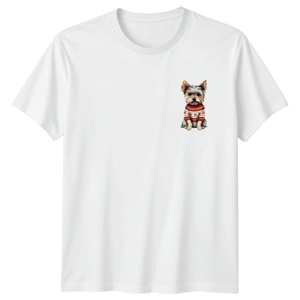 Yorkshire Terrier Christmas Holidays Unisexs TShirt Unisexs Tee Graphic Top S