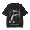 Mgla Czarny metalowy pasek Koszulka Hip Hop Prana 100% Bawełna Koszulki uliczne Nowość Mężczyźni Kobiety Streetwear Graficzna Drukowana Koszulka