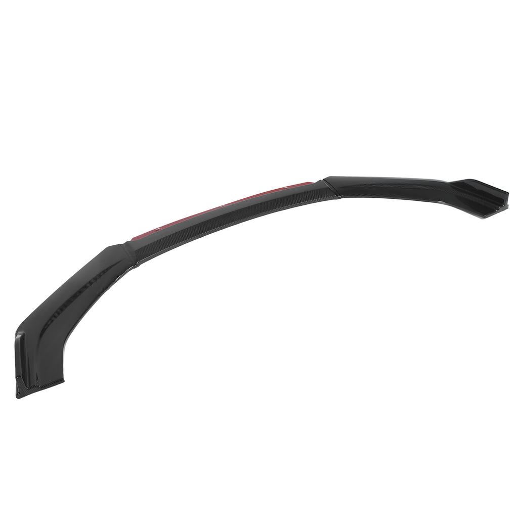 Front Bumper Lip Spoiler Splitter Kit   Aerodynamic Accessory for Car Modification(Glossy Black Red )