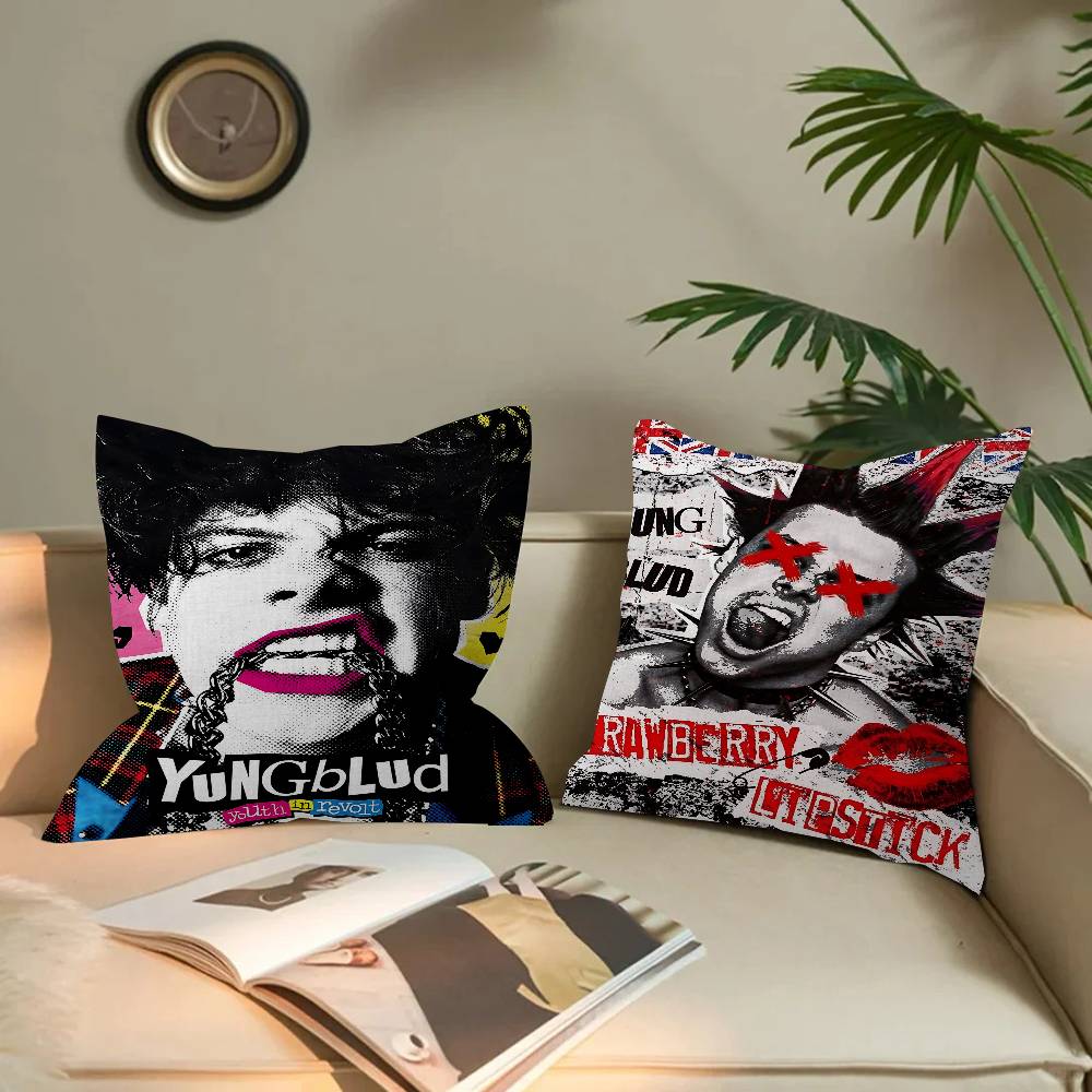 Singer Y-Yungblud Personalized Pillow Cover Kids Bedroom Wild Party Decor Pillowcase Kid Birthday Shower Gift