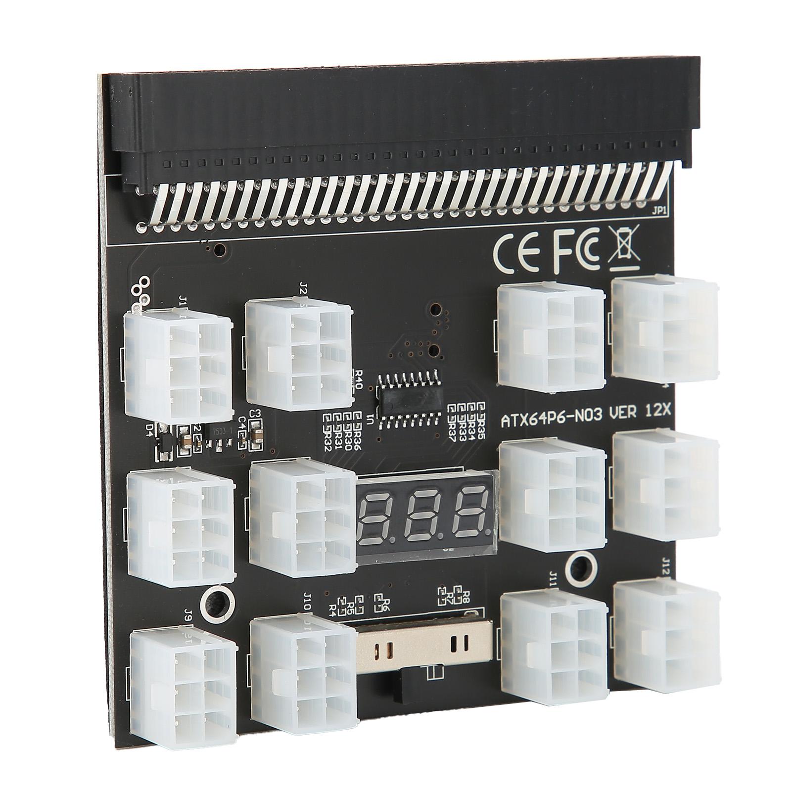 

Power Distribution Board Adapter 12 Position Breakout Module Motherboard Accessories 12VBlack чорний