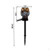 Outdoor Solar Pathway Light Garden Stake Animal Statue Ornament Landscaping Lamp Owl Figurine Warm