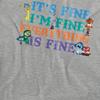 Disney Pixar Womens/Ladies Its Fine Im Fine Inside Out Heather T-Shirt