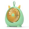 USB Desk Fan PP Quite Portable Mini Cute Tabletop Fan with Two Gear Wind Speed for Home Green Small Size