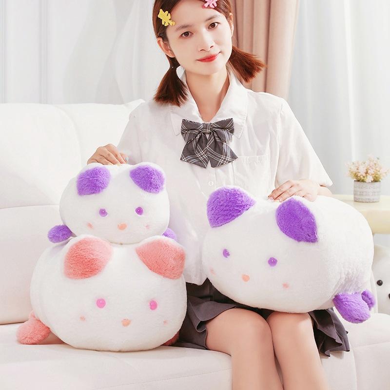 Cute Soft Cat Throw Pillow Plush Toy Doll Kitten Doll Girl Company Soothing Doll