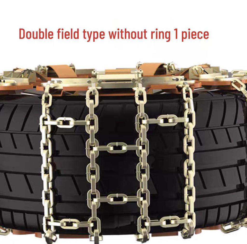Universal Thickened Waffle Pattern Anti-Skid Tire Chains for Snow Emergencies