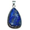 Lapis Lazuli Natural Gemstone Antique Silver Plated Pendant 2" J 1028