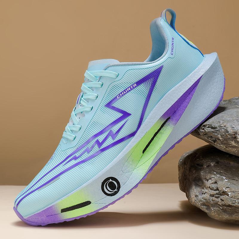 Summer male and female students physical examination racing shoes single net breathable marathon carbon board sports shoes men's shoes