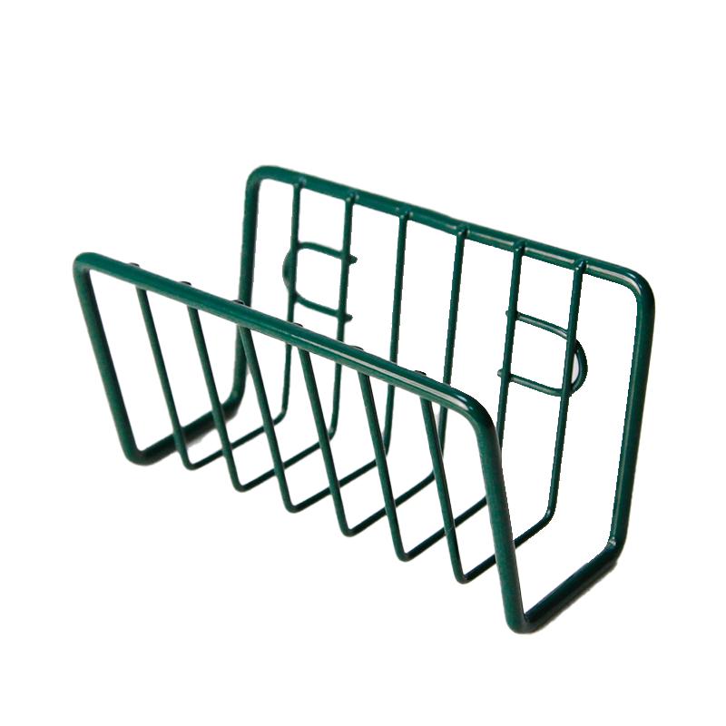 

No-Drill Iron Sponge Holder Rack - Over Sink Draining Shelf, Wall-Mounted Kitchen Organizer for Dish Scrubber & Soap Dispenser зелёный