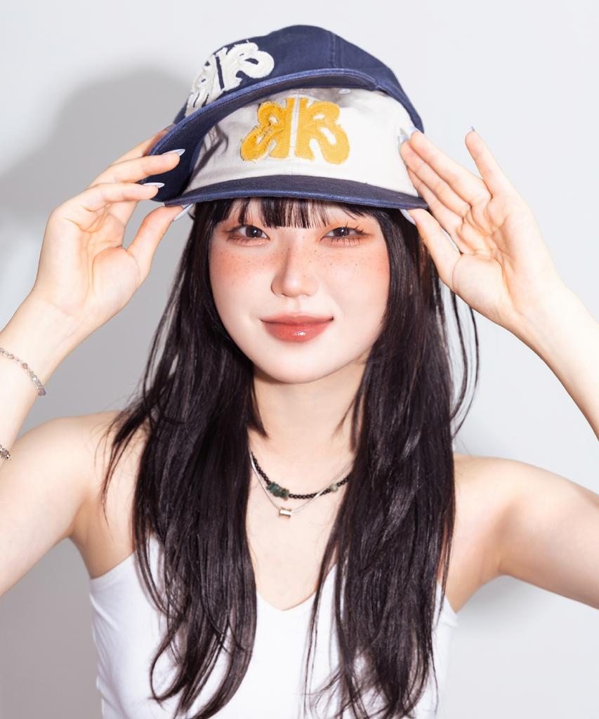 Pimadajiwin Bbi Collabo Applique Camp Cap [Ivory/Navy]