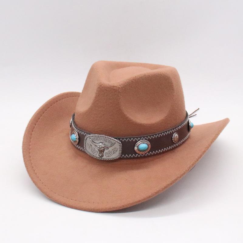 High-End Western Cowboy Hat Vacation Travel Ethnic Style Tibetan Woolen Jazz Top Hat