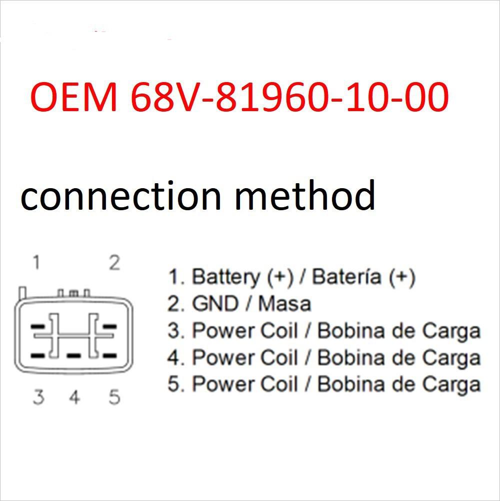 Compatible Rectifier for Yamaha 50-70 HP Outboard Engines (68V-81960-10-00)