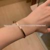 Luxury Honeycomb Polished Bangle: CNC High Version Fashion for Women