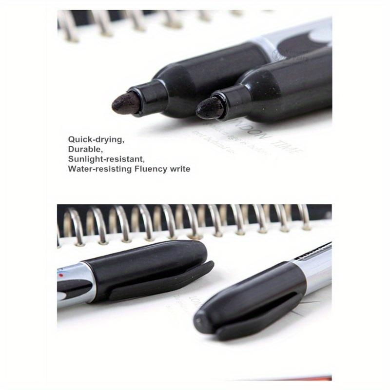 10 stk/eske Svart Tusj Falmeløs Oljepenn Skrivesaker Permanent Canetas Escolar Kontormateriell Skolemateriell