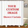 Personalized Shower Curtain Polyester Waterproof Customized Photo Bath Curtain With Free Hooks Mildew Proof Bathroom Decoration