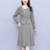 Women's Plus Size French Style Suit Collar Long Sleeve Dress