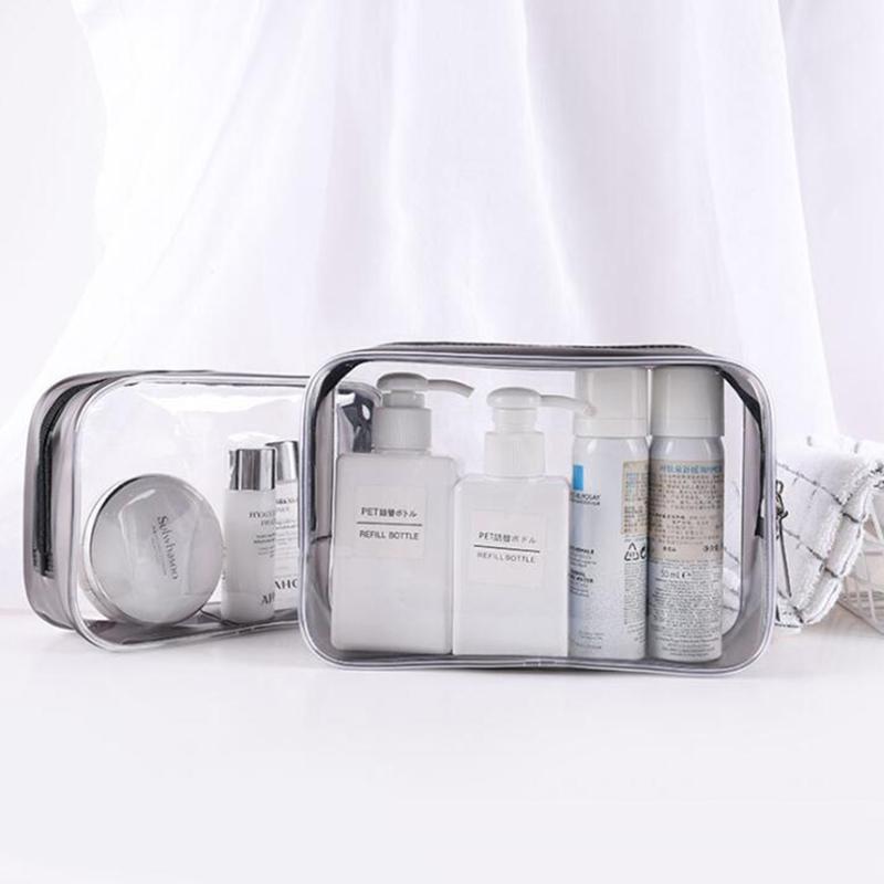 Waterproof Transparent Cosmetic Bags Storage Pouch Makeup Case Toiletry Bag