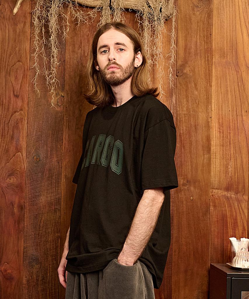 CARGOBROS Basic Logo Oversized Short Sleeve T-Shirt (Black)